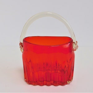 Murano mouth blown crystal glass in form of a handbag, Italy