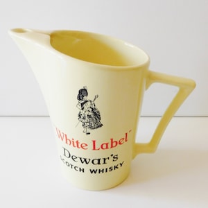 Dewar&#39;s White Label Scotch Whisky water Jug, made by Wade, England
