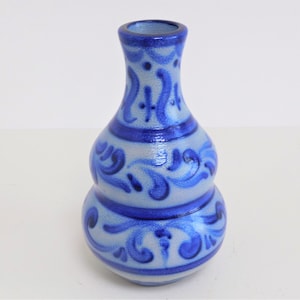 Handmade, Studio vase, salt glaze, by Gerharz & Manns, signed, West German Pottery, WGP