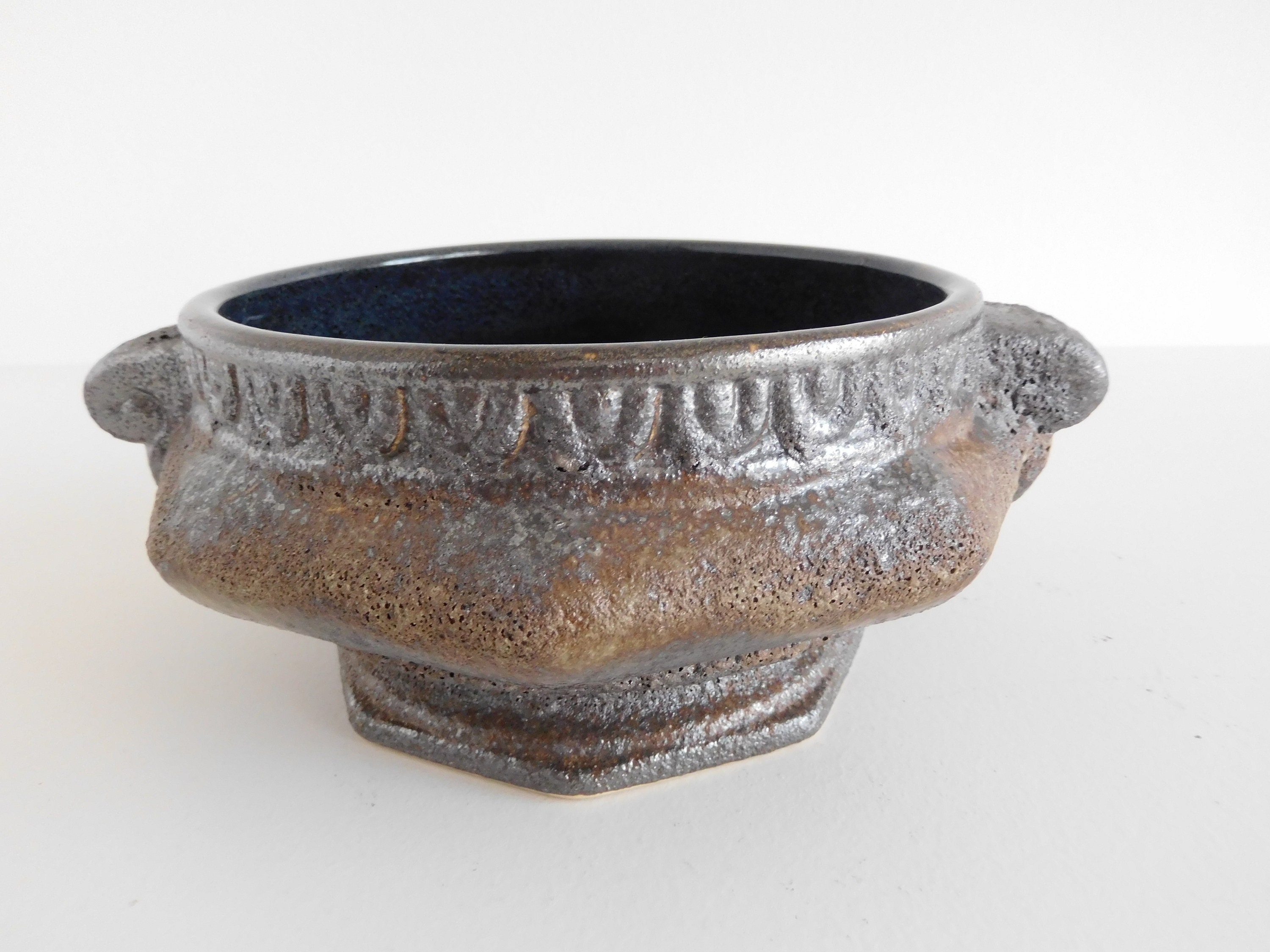 Rare Jopeko Fat Lava Double Handled Planter or Bowl 
