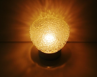 Elegant Art Deco industrial ceiling or wall sconce / flush mount, flat glass shade and porcelain