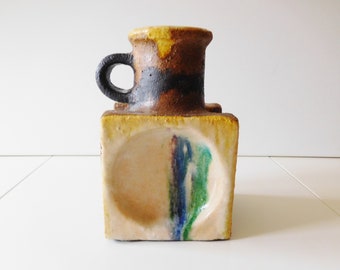 Ivo De Santis for Gli Etruschi modernist handmade ceramic vase, Italy
