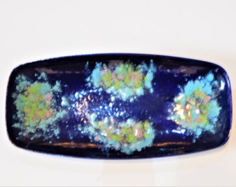 Large German vintage mid century enamel plate or tray