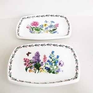 Set of 2 pcs porcelain oblong serving plates, made by Schön feines Porzellan,  Germany