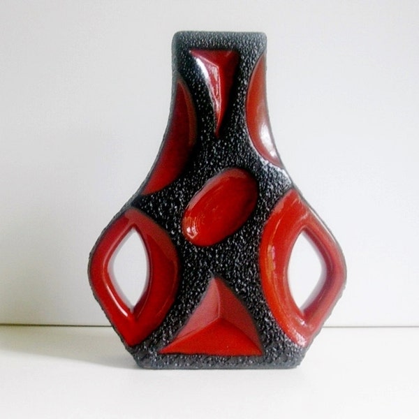 Large Roth keramik ceramic fat lava " Guitar " vase