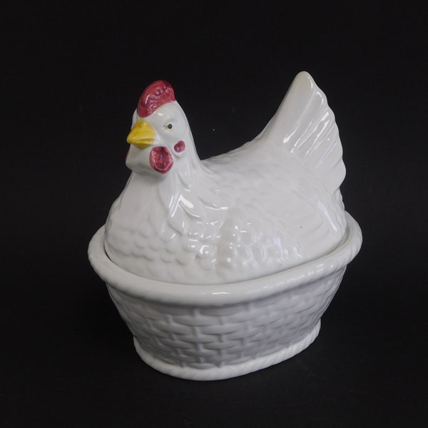 Alcobaco Ceramic  Hen on Nest,  from Portugal