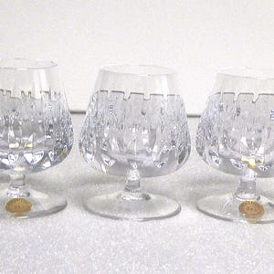 Heavy Set of 5 Nachtmann High Quality of Crystal glass, Brandy  / cognac glasses, hand cut design, Germany