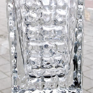 WMF Crystal glass vase with relief decor, by Erich Jachmann, Germany