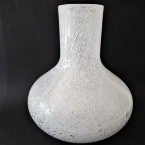 Heavy Schott Zwiesel  crystal glass cased vase, &quot;Arktis&quot;  25.5 cm, by Charles F. Joosten, Germany