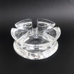 Belmondo, Becker Design,  food warmer / rechaud / tea warmer, solid heavy glossy glass, West Germany