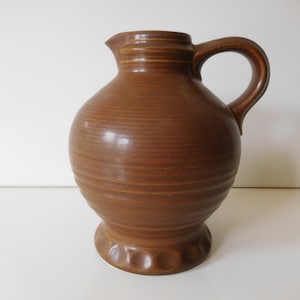 Original Gerzit ceramic handled jug vase, hand thrown, West Germany Pottery, WGP