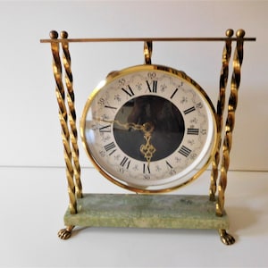 Dutch NUFA mechanical/ pendulum, table/mantle clock, brass / messing