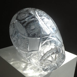 Elegant heavy Nachtmann hand cut crystal glass vase,  Germany