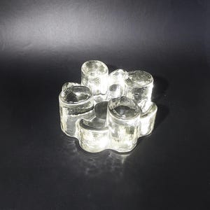 Georgehütte,  food warmer / rechaud / tea warmer, solid heavy glossy glass, West Germany