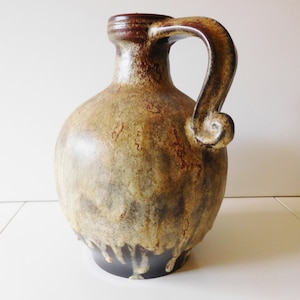 Big Ruscha keramik / ceramic handle vase, 372-28, West German Pottery, WGP