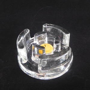 Georgehütte,  food warmer / rechaud / tea warmer, solid heavy glossy glass, West Germany