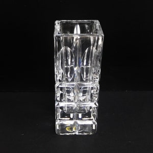 Beyer & Co, hand cut crystal glass vase, Germany