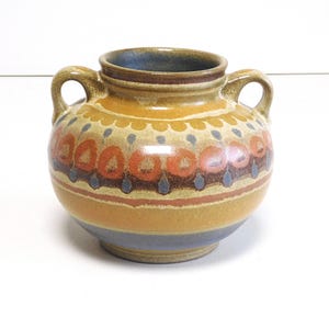 KMK Kupfermühle ceramic vase, Decor "LIMA"  West German Pottery, WGP