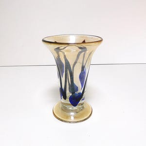Czech, hand made Iridescent crystal glass vase