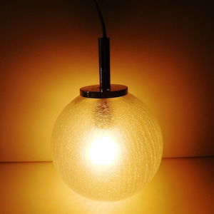 Doria Leuchten, diameter 21 cm / 8.3 inch, crackle glass lighting / pendant, chandelier Germany