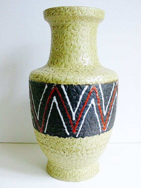 Bay Keramik Ceramic Yellow Floor Vase 570 45 Germany Wgp Etsy