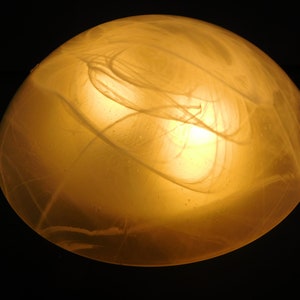 Peill & Putzler Marbled satin glass flush mount / sconce / wall lamp, lamp/light, Germany