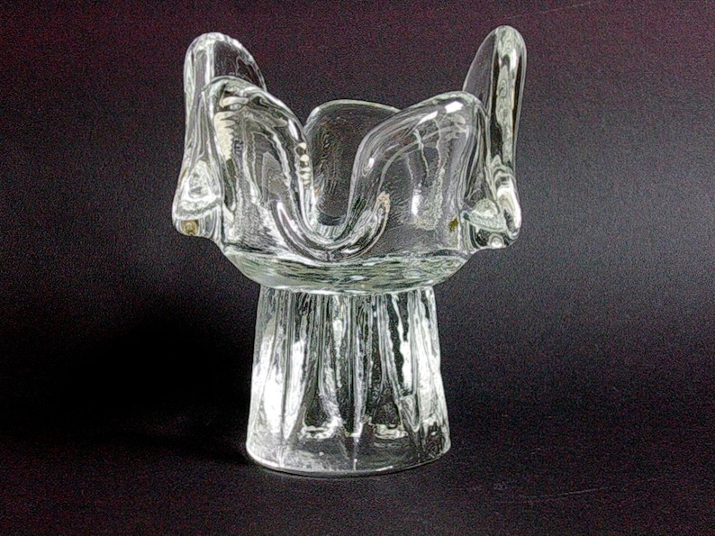Kosta Boda Crystal Glass Sunflower Candle Holder by Goran Etsy