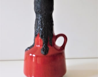 Roth, ceramic handled fat lava vase, West  German Pottery, WGP