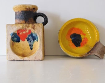 Ivo De Santis for Gli Etruschi handmade vase and bowl, Italy