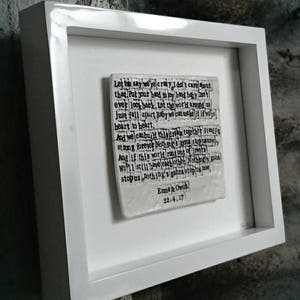 Nothings gonna stop us now -Words in Porcelain - WEDDING GIFT - Wedding First Dance Porcelain art tile.