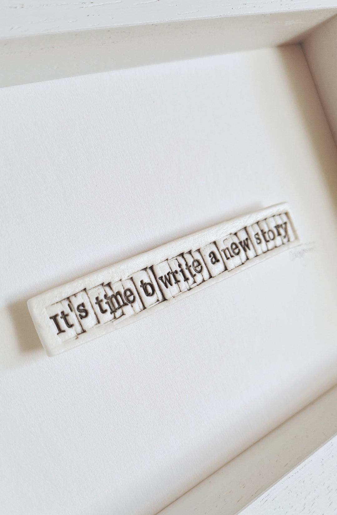 It's Time to Write a New Story Porcelain Art Tile Etsy