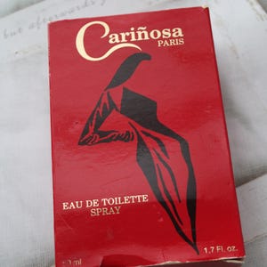 Rare Cariñosa Paris Eau de Toilette 50ml – Vintage French Perfume, Nearly Full Bottle, Romantic Floral Scent, Collectible Rarity