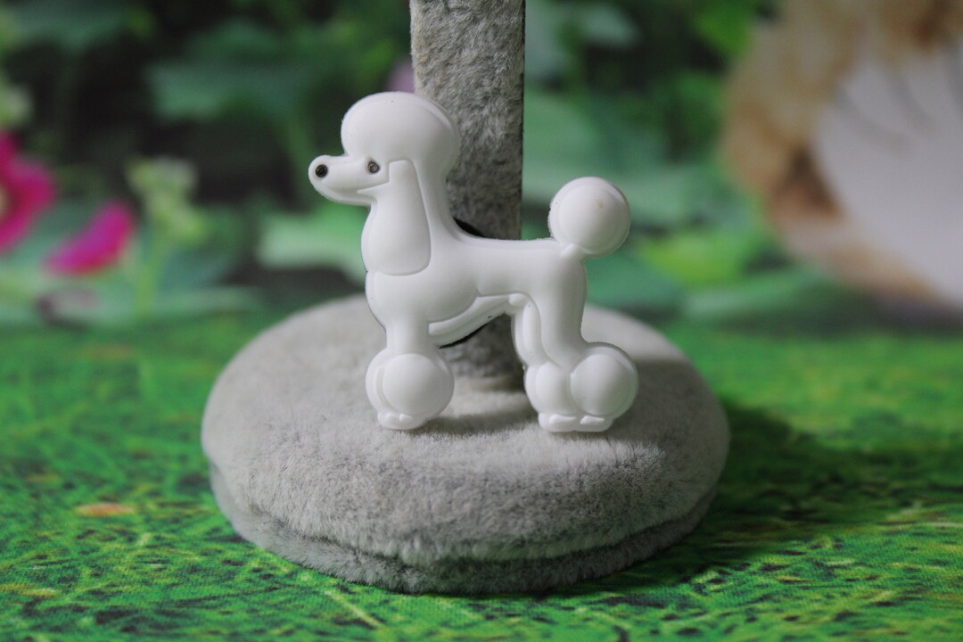 Skinny White Fluffy Poodle Dog Shoe Charm original Design Etsy