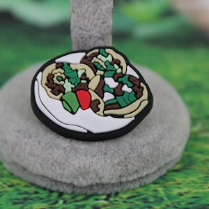 Tacos on plate shoe charm