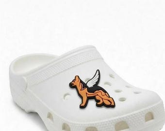 German Shepherd Angel Wings Shoe Charm – GSD Memorial Clog Decoration
