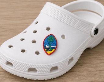 Mini Guam Flag Shoe Charm, Guamanian Heritage Footwear Accessory