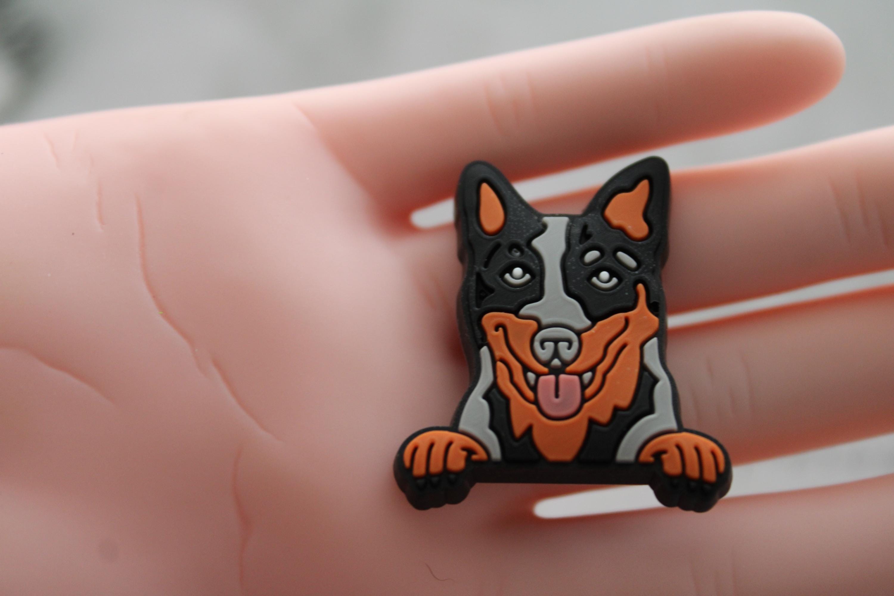 Australian Cattle Dog Shoe Charm: Soft PVC Clog & Bracelet