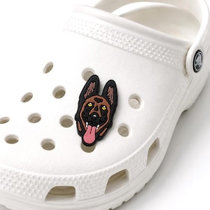 Belgian Malinois Dog Shoe Charm, Soft PVC Clog Accessory, Original Design, Updated Style
