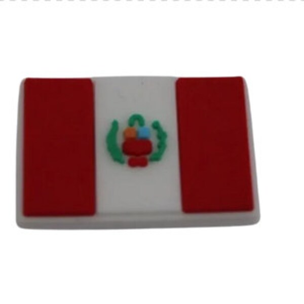 Peru flag shoe charm for clogs (Original design)