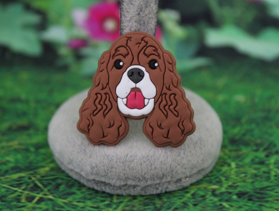Brown and White Cocker Spaniel Dog Shoe Charm Original Design Etsy