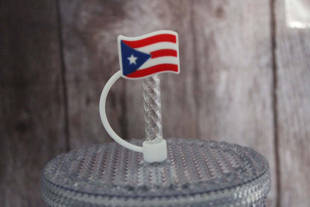 Puerto Rico Flag Straw Cover made for Skinny Straws Etsy