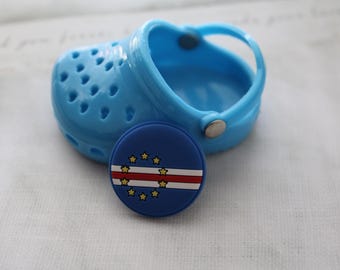 Cape Verde flag shoe charm ( Original design ) 30mm