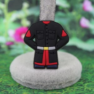 Military Blue coat shoe charm