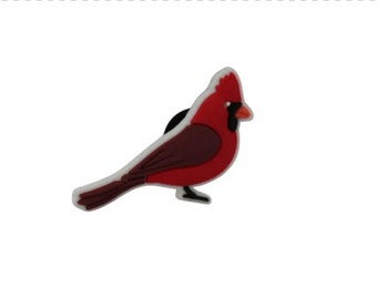 Mini Red Cardinal bird shoe charm (Original design)