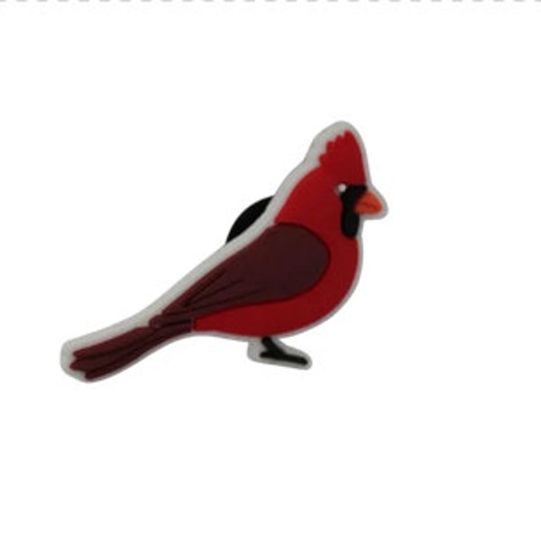 Mini Red Cardinal bird shoe charm (Original design)