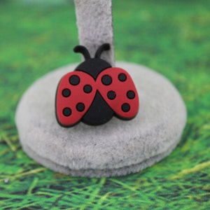 Mini ladybug shoe charm
