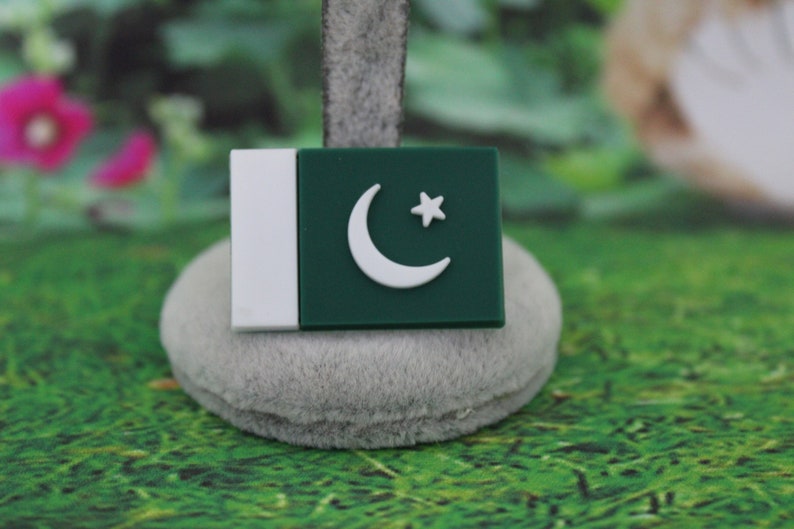 Pakistan Flag Shoe Charm: Soft PVC Clog Decoration image 3