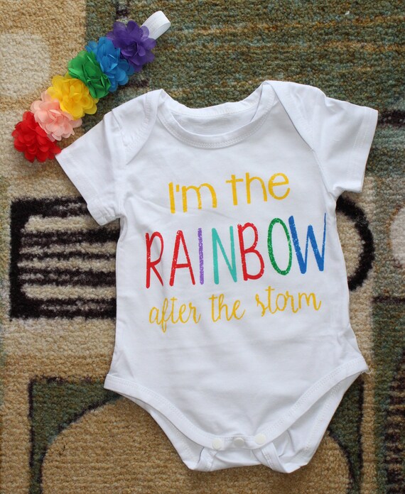 rainbow baby romper