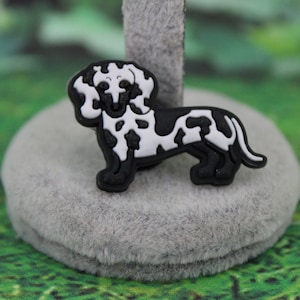 Black and White Dapple Dachshund shoe charm ( Original design)