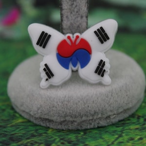 Korea flag Butterfly shoe charm (Original design)